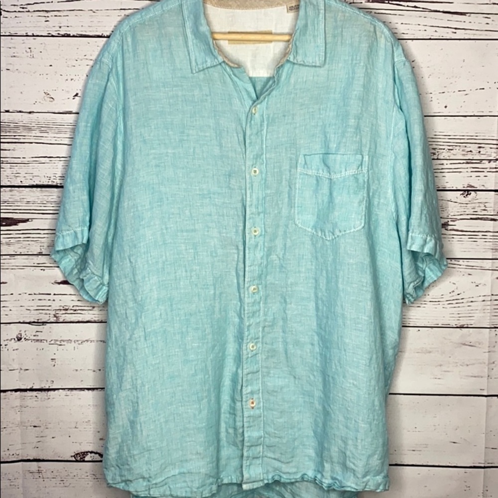 Tommy Bahama Blue Linen Shirt